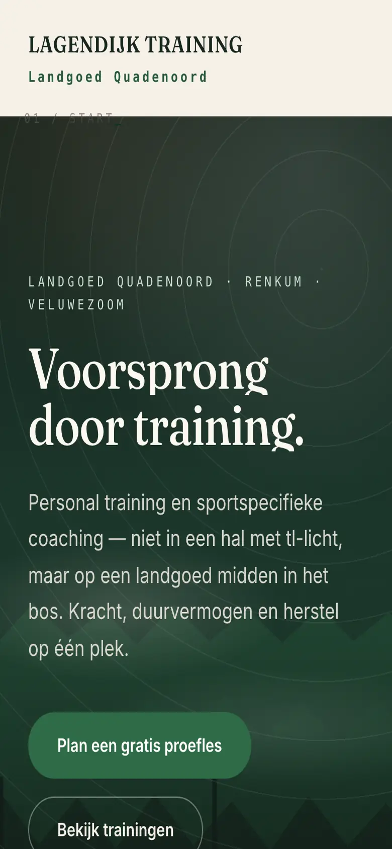 Schermafbeelding van Lagendijk Training op mobiel