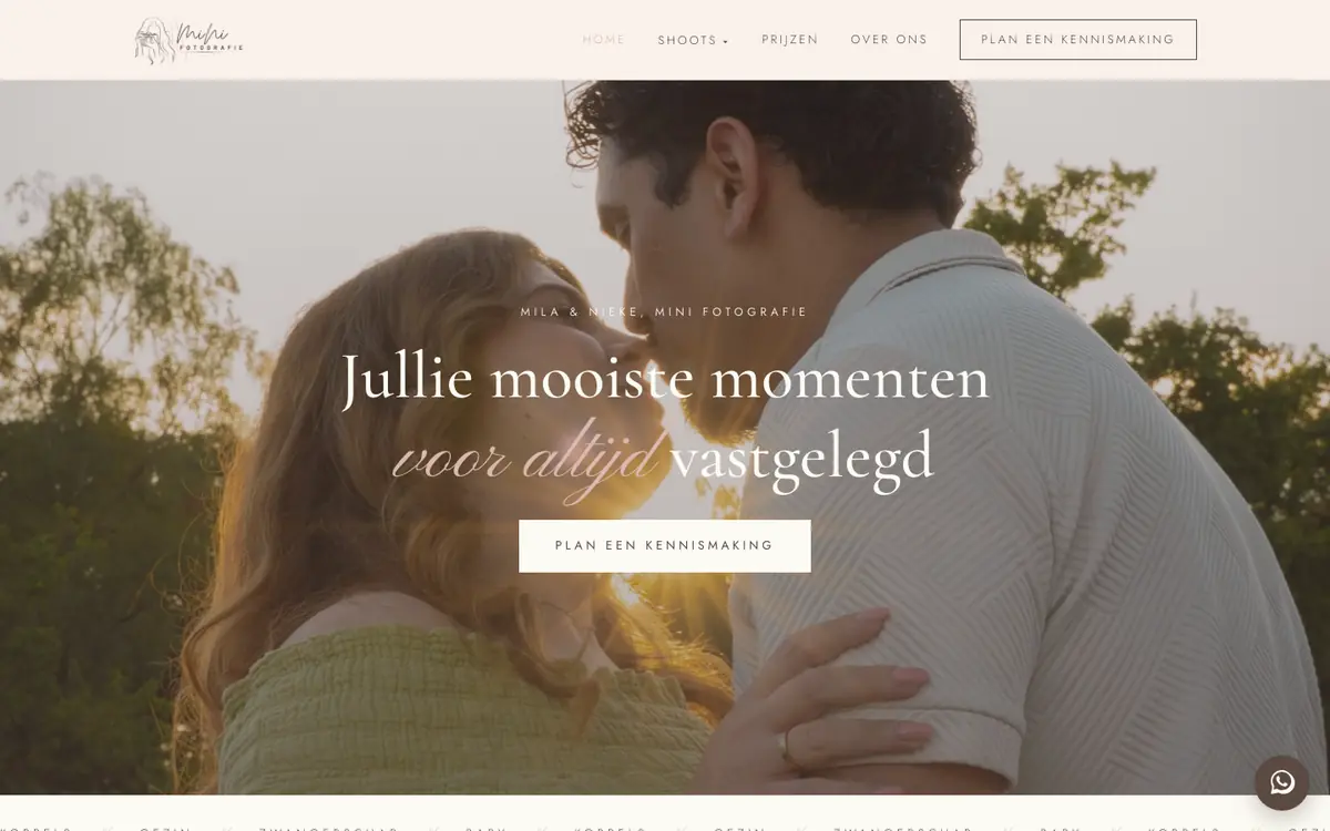 Schermafbeelding van Mini Fotografie op desktop
